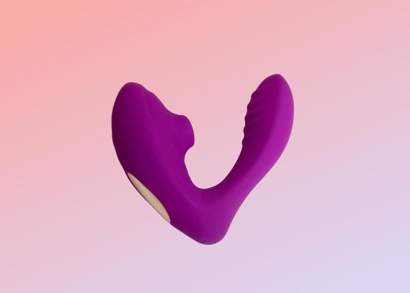 Beso Plus Rechargeable Silicone Air Pulse Clitoral Stimulator + G-Spot Vibe
