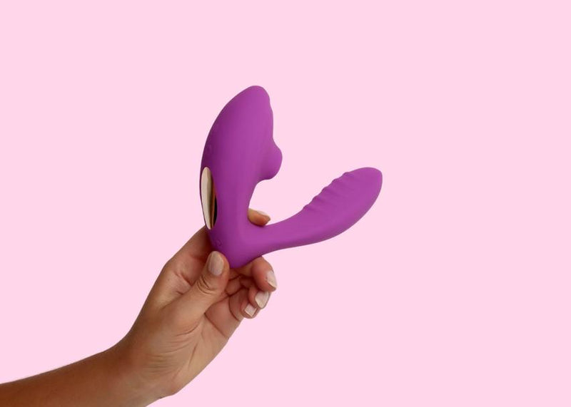 Beso Plus Rechargeable Silicone Air Pulse Clitoral Stimulator + G-Spot Vibe