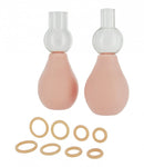 Size Matters Perfect Fit Nipple Bulb with O Rings - Peach/White
