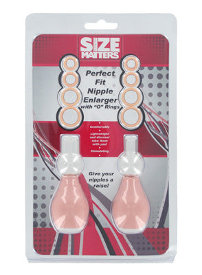 Size Matters Perfect Fit Nipple Bulb with O Rings - Peach/White