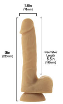 Addiction Andrew 8" Posable Silicone Dildo - Caramel