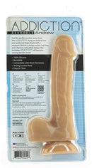 Addiction Andrew 8" Posable Silicone Dildo - Caramel