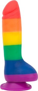 Addiction 100% Silicone Justin 8in Rainbow Dildo