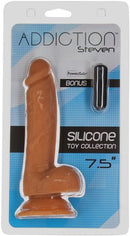 Addiction Steven 7.5" Silicone Dildo - Caramel
