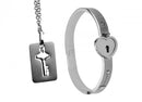 Master Series Cuffed Locking Bracelet and Key Necklace
