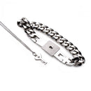 Master Series Chained Locking Bracelet and Key Necklace