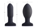 Swell Inflatable Rechargeable Silicone Vibrating Anal Plugs - Black