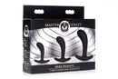 Master Series Dark Delights 3-Piece Silicone Anal Plug Set - Black