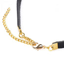 Master Series Posh Pet Gold Ring Slim Choker - Black/Gold