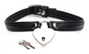Master Series Heart Lock Choker with Keys