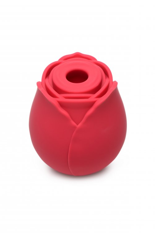 Bloomgasm Wild Rose Silicone Rechargeable Air-Pulsation Clit Stimulator - Red