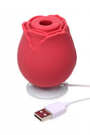 Bloomgasm Wild Rose Silicone Rechargeable Air-Pulsation Clit Stimulator - Red