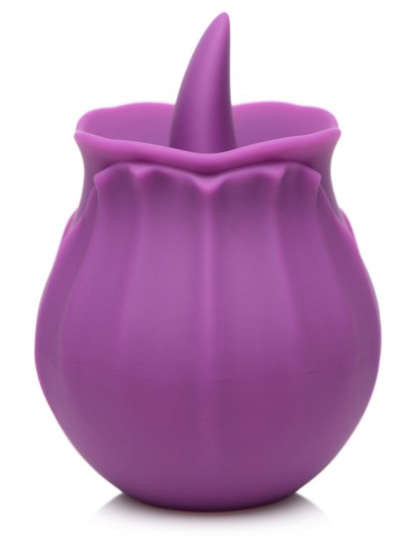 Bloomgasm Wild Violet Rechargeable Silicone Licking-Tongue Clitoral Stimulator