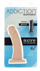 Addiction Edward 6" Curved Silicone Dildo - Vanilla