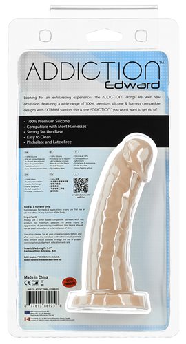 Addiction Edward 6" Curved Silicone Dildo - Vanilla