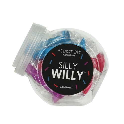 Addiction Silly Willy Silicone Mini Dongs 3.3in Assorted Colors