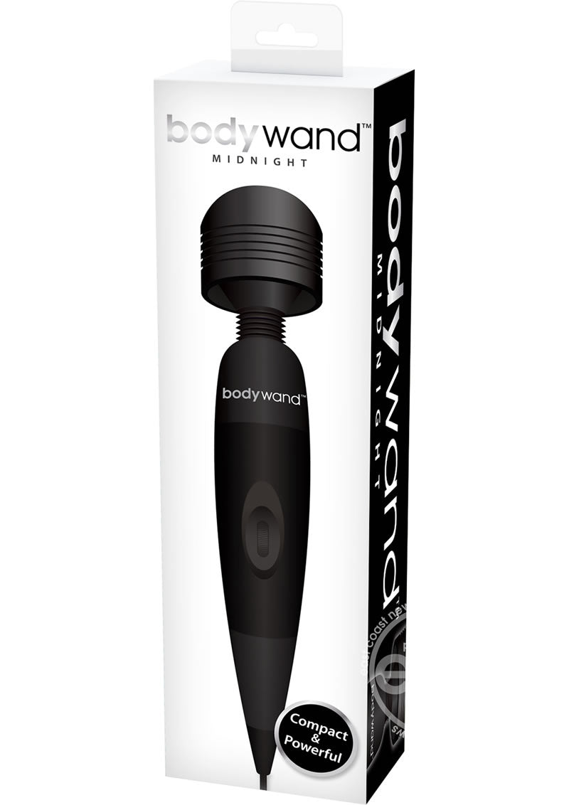 BodyWand Midnight Plug-In Wand Vibrator - Black