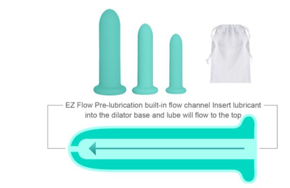 Cloud 9 Health & Wellness 3-Piece Silicone Dilator Kit - Teal