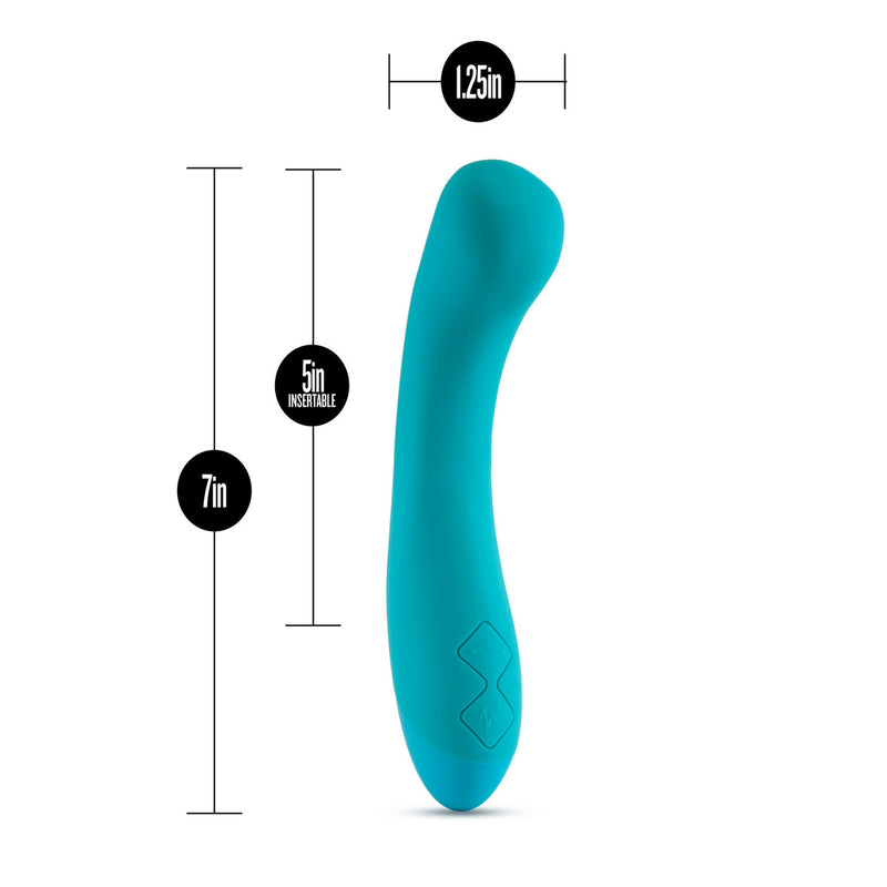 Noje V1 Silicone Rechargeable G-Spot Vibrator - Juniper Blue