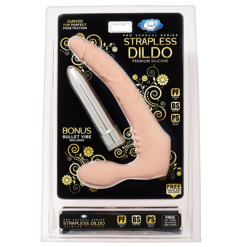 Cloud9 Pro Sensual Vibrating Strapless Silicone Dildo