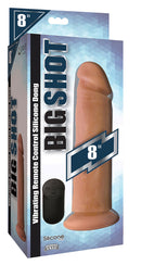 Big Shot Vibrating Remote Control Silicone Dongs - Vanilla