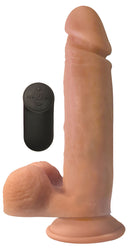 Big Shot Vibrating Remote Control Silicone Dongs - Vanilla
