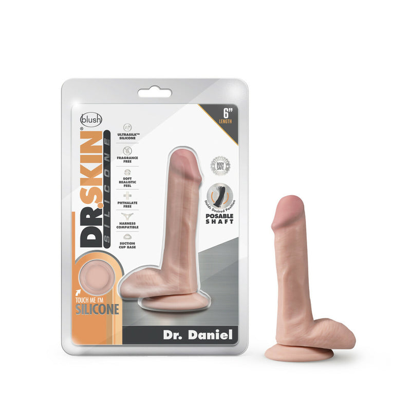 Dr Skin {Silicone} Dr. Daniel 6" Dildo with Suction Cup