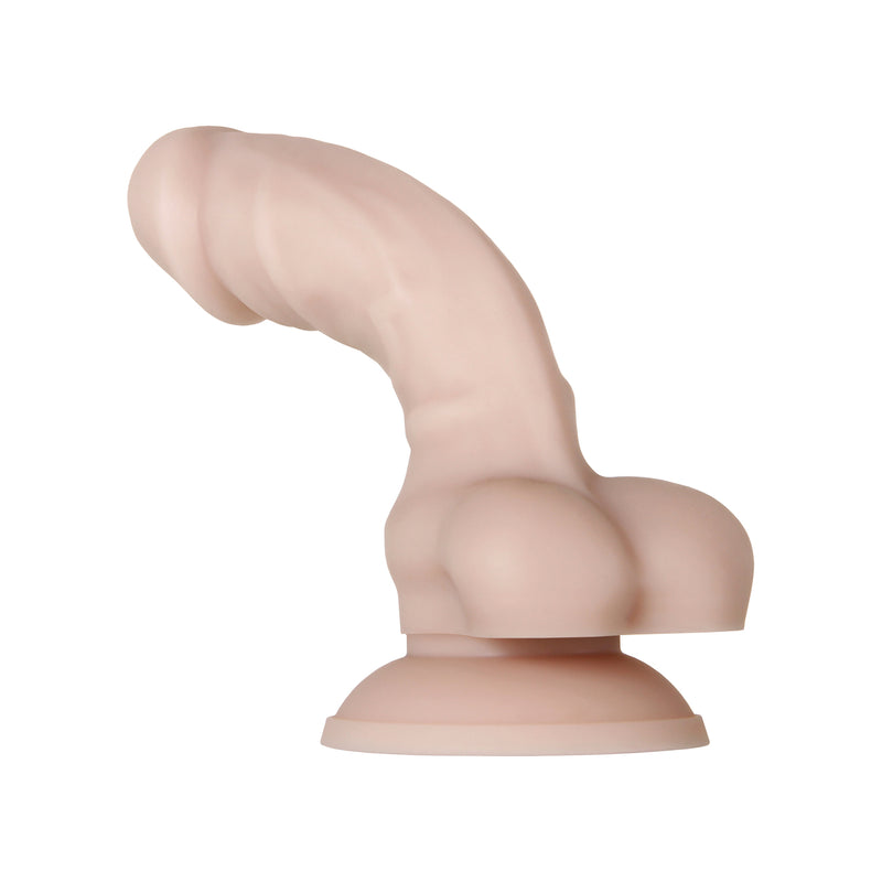 Real Supple Posable-Spine Silicone 6" Dildo with Suction Cup