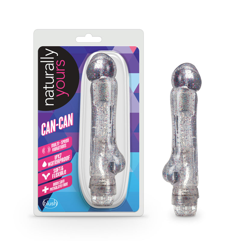 Naturally Yours Can-Can Vibrating Dildo 7" - Clear Naturally Yours Can-Can Vibrating Dildo 7" - Clear