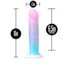 Avant D17 Lucky Silicone Dildo - Pink/Purple/Blue Glitter Gradient