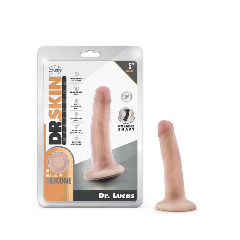 Dr. Skin Platinum Collection Dr. Lucas Silicone Dildo with Suction Cup 5.5in