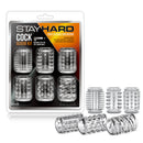 Stay Hard Textured Cock Sleeves - Clear