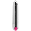 Pink Pussycat ABS Plastic Rechargeable Vibrating Bullet - Silver Cote