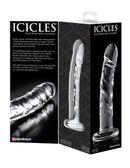 Icicles No 62 6.5" Glass Dildo with Flared Base