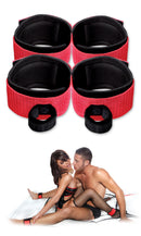 Fetish Fantasy Web Bed Restraint System - Black/Red