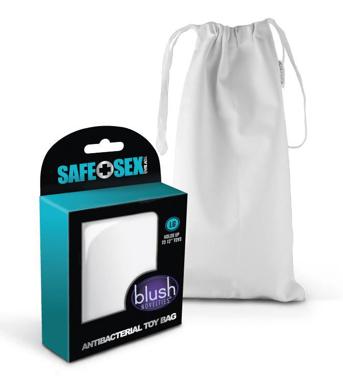 Safe Sex Antibacterial Toy Bag - White