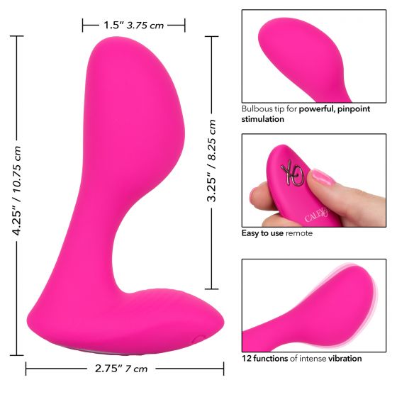 Silicone Remote G-Spot Arouser Vibrating Dual Stimulator Panty Vibe - Pink