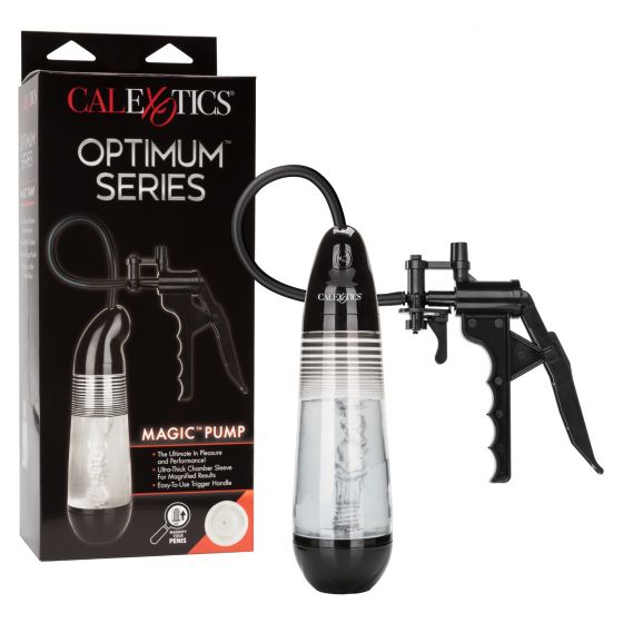 Optimum Series Magic Penis Pump & Textured Stroker - Black/Clear