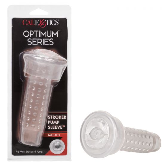 Optimum Series 2-in-1 Stroker & Pump Sleeve - Clear