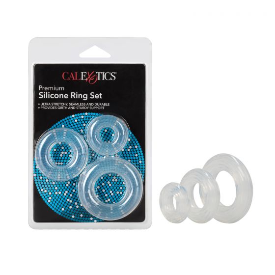 Premium Ultra-Stretchy Thick Soft Silicone Rings - Clear