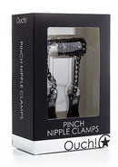 Ouch! Pinch Nipple Clamps with Chain