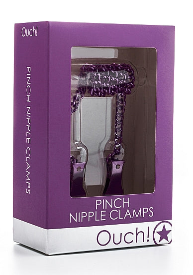 Shots America Ouch! Pinch Nipple Clamps - Black