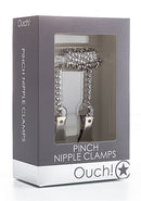 Ouch! Pinch Nipple Clamps with Chain