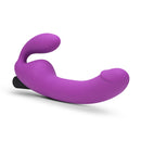 Temptasia Cyrus Strapless Silicone Dildo With Rechargeable Bullet - Purple