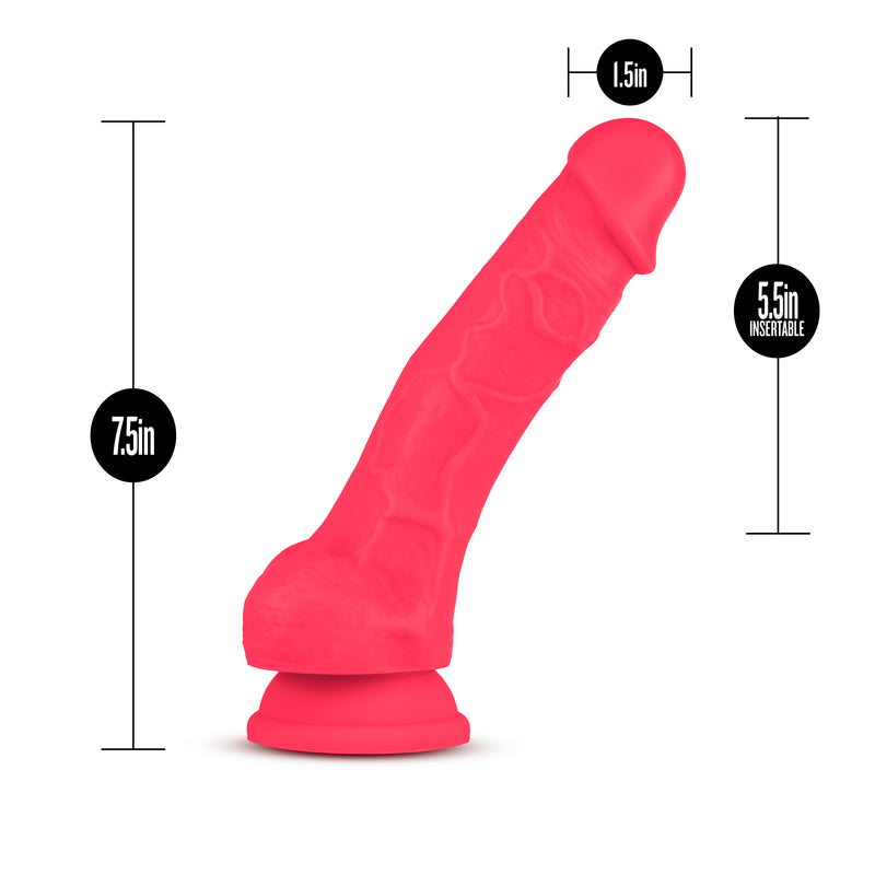 Ruse Hypnotize Colorful Silicone Dildo with Balls and Suction Cup