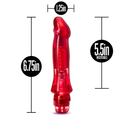 Naturally Yours Salsa Vibrating Dildo 6.75" - Red