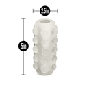 M for Men Soft and Wet Glow-in-the-Dark Reversible Orbs/Ribs Masturbator - Frosted Clear