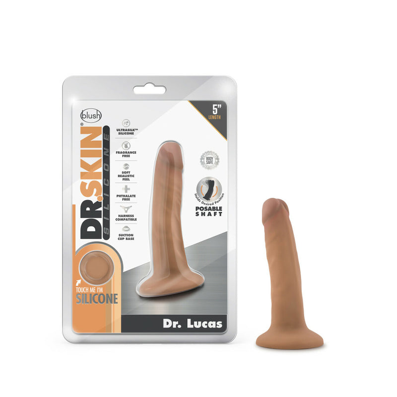 Dr. Skin Platinum Collection Dr. Lucas Silicone Dildo with Suction Cup 5.5in
