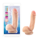 Au Naturel Anthony 8" Sensa Feel Dildo with Balls & Suction Cup - Vanilla