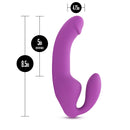 Temptasia Cyrus Strapless Silicone Dildo With Rechargeable Bullet - Purple